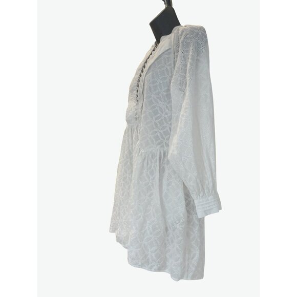 ASA dress white med eyelet fully lined cotton 35 ch 35 Long - Picture 4 of 16